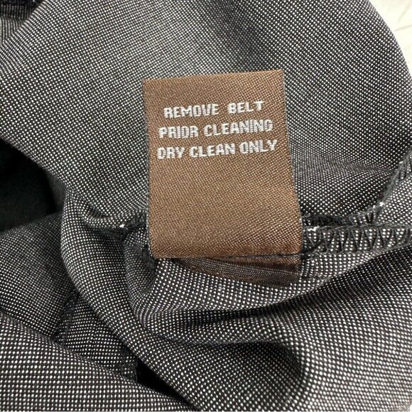 Adrienne Vittadini Women's NWT Black Grey Minimalist Belted Sheath Dress 6/C34 - Picture 7 of 11